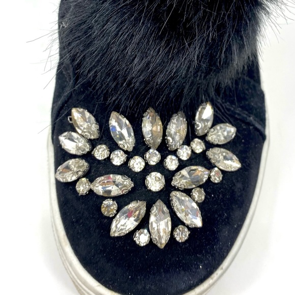 💕SALE💕 Sam Edelman Black Fur Leland Sneaker - Picture 6 of 9